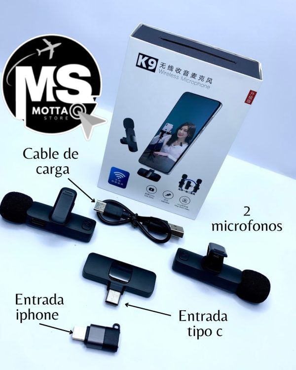 Microfono k9 Inalambricos  3 En 1